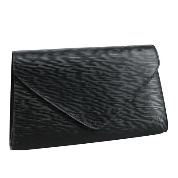 LOUIS VUITTON Epi Art Deco Clutch Bag Black